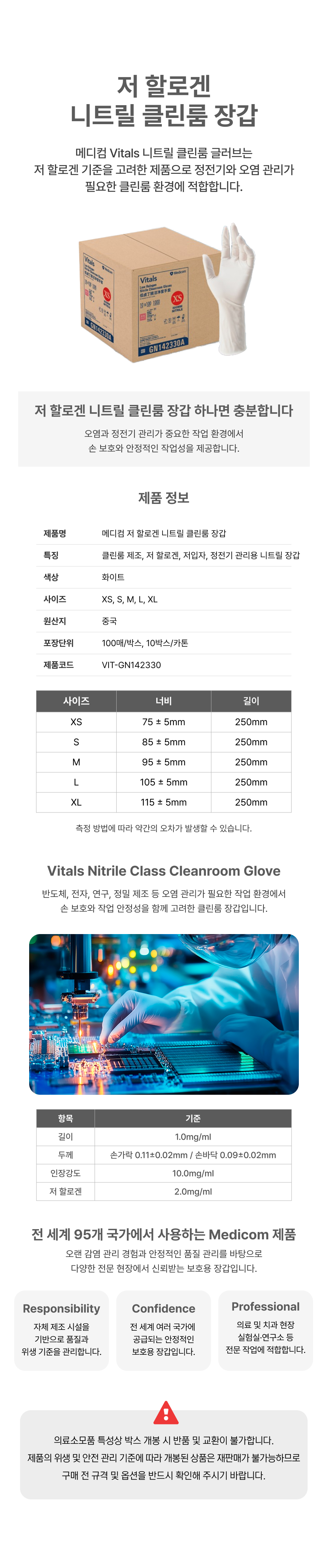 메디컴 저 할로겐 (Low halogen) 니트릴 클린룸 장갑.png
